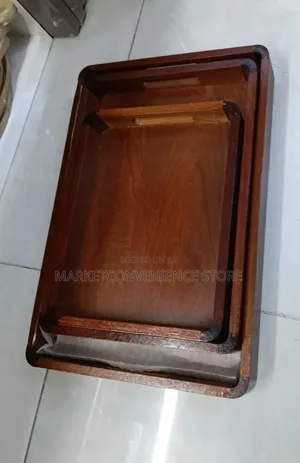 Luxury Wooden 3-Piece Tray Set