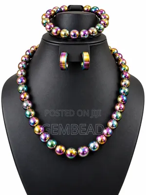 Handcrafted Multicolour Beaded Necklace Jewellery Set