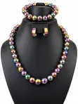 Handcrafted Multicolour Beaded Necklace Jewellery Set - 1