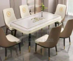 Exotic Design Marble Top Dining Set (Mai Zama 6)