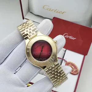 Original Cartier Women's Gold Chain Watch - Authentic