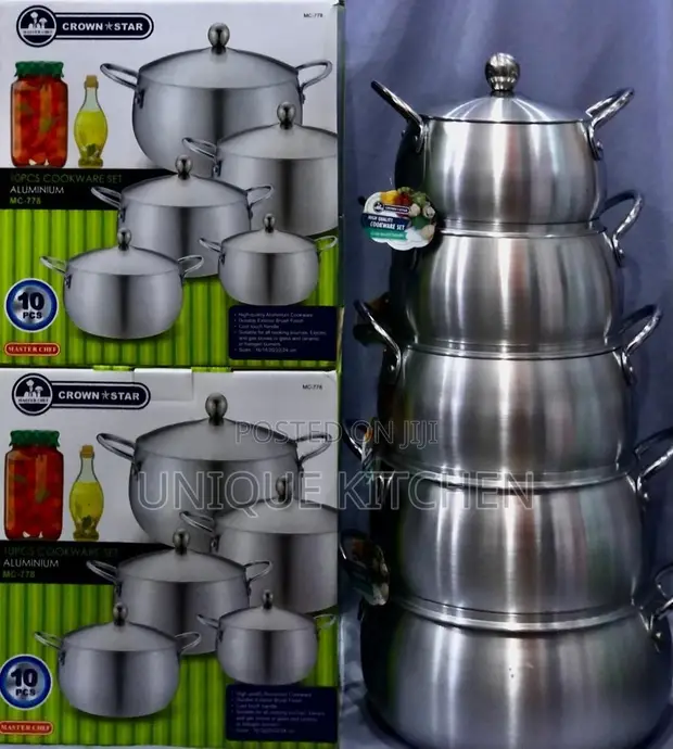 Crown Star Master Chef 10-Piece Aluminum Cookware Set - 1