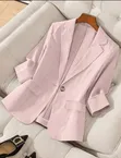 Women's Elegant Pink Blazer - 1