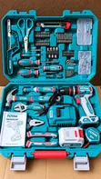 Total 20V Cordless Drill Tool Set - 100+ Piece Kit - 1