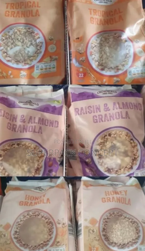 Akwatin Granola na Crownfield Tropical/Raisins & Almond (10 Packs) - 1