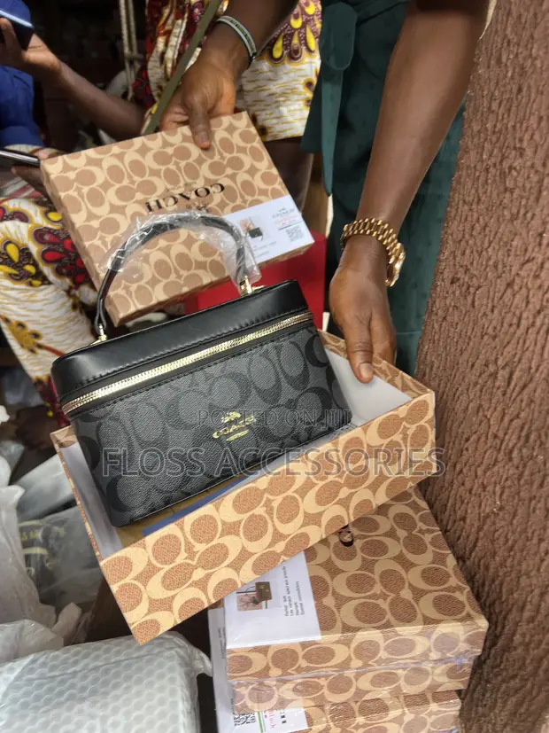 Coach Signature Canvas Vanity Box Bag - 1