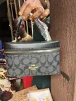 Coach Signature Canvas Vanity Box Bag - 3