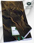 Vlisco Holland Fabric - Brown Cotton Adire - 2