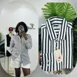 Alfani Stripe Longsleeve Button Down Shirt (Unisex) - 2