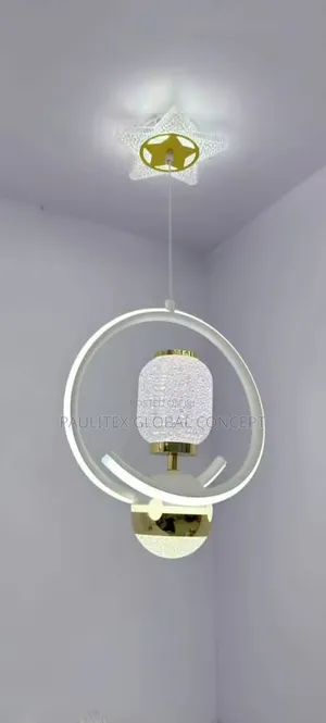 Wurin Haske na Pendant na Halo Fari & Crystal Lantern LED