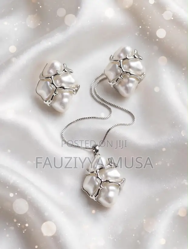 Elegant Silver Jewelry Set - 1