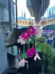 Flower Statement Earrings - Gold-Plated Rhinestone - 3