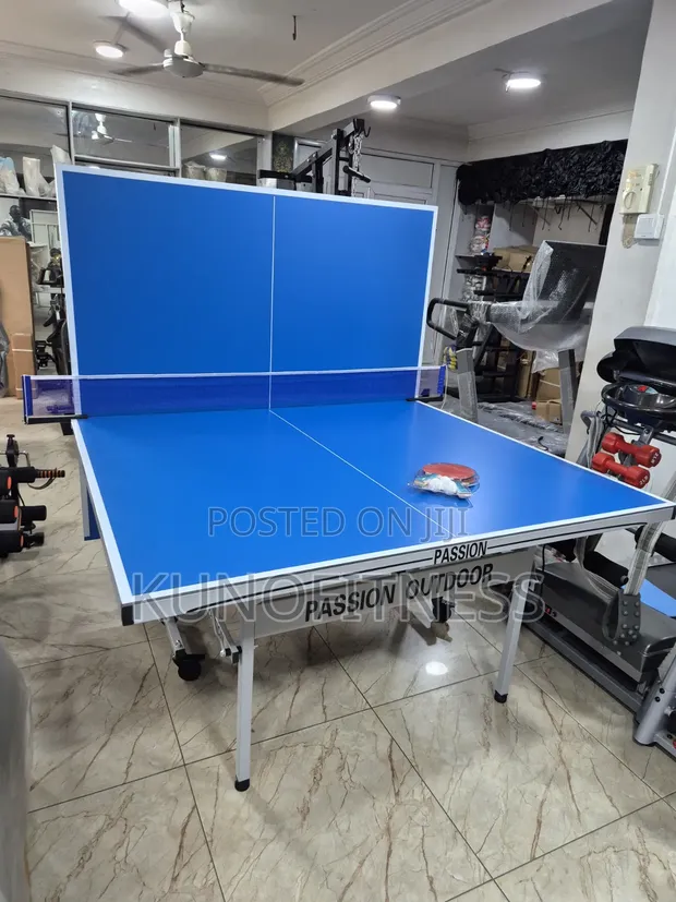 Outdoor Aluminium Foldable Table Tennis Table with Net & Paddles - 1
