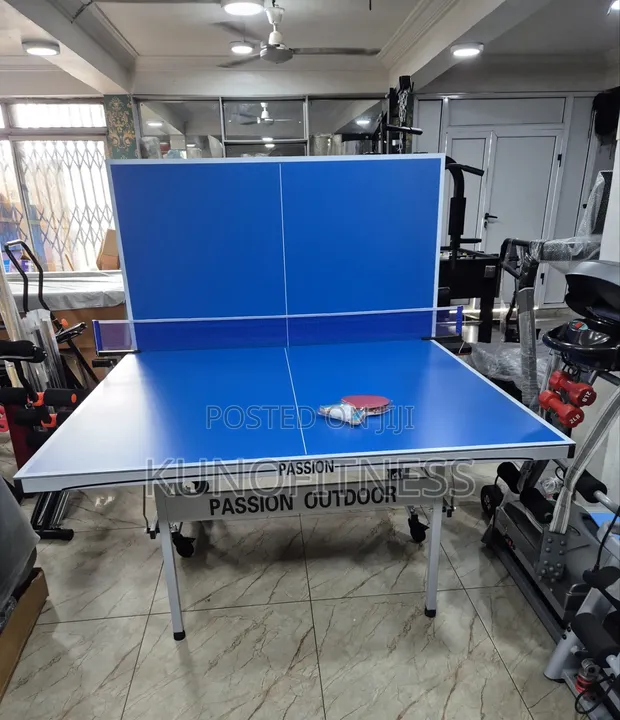 Outdoor Aluminium Foldable Table Tennis Table with Net & Paddles - 1