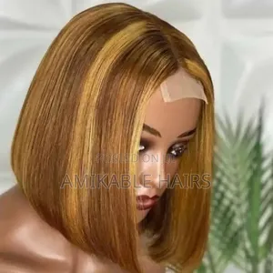 Human Hair Bob Wig - Piano Brown