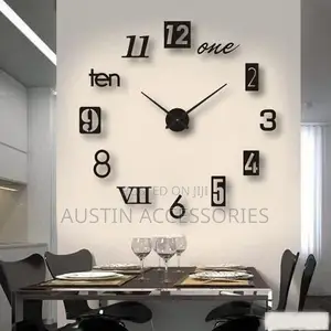 Modern 3D DIY Frameless Wall Clock (120cm)