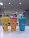 Fancy Color-Changing Plastic Straw Cup - 2