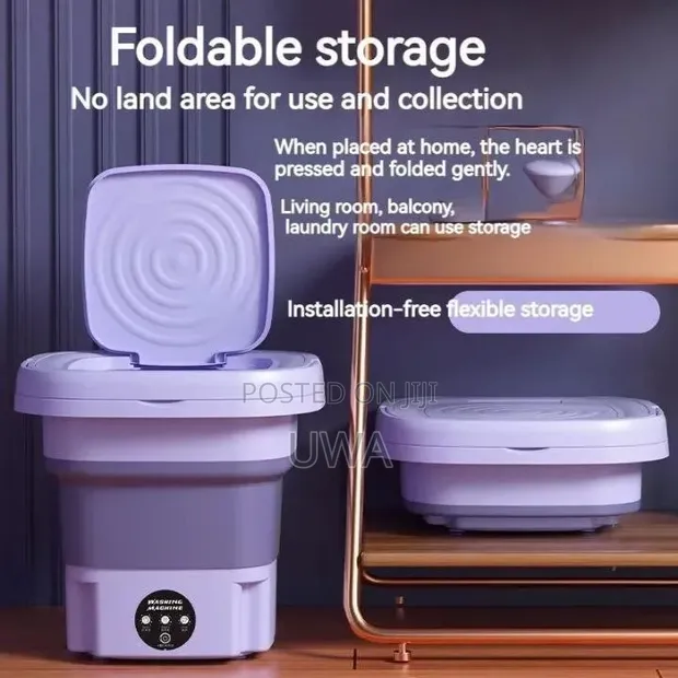 Portable Foldable Washing Machine with Lid - Mini - 1