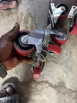 Heavy-Duty Swivel Caster Wheels - Red Polyurethane - 3