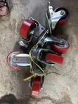 Heavy-Duty Swivel Caster Wheels - Red Polyurethane - 5