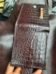 Unisex Leather Wallet - Black/Brown - 4