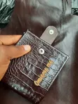 Unisex Leather Wallet - Black/Brown - 5