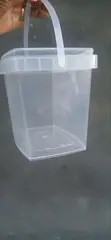 4 Litres Rectangular Transparent Buckets - 1
