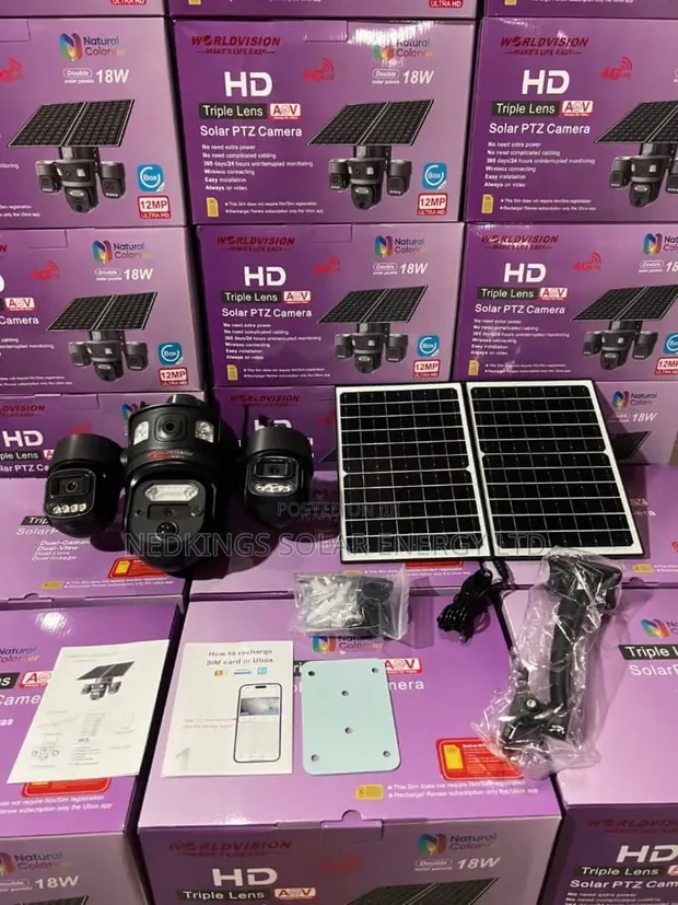 Kyamaran Ubox 3-Lens Mai Amfani Da Hasken Rana Ta 4G - 1