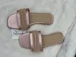 Pink Handmade Leather Slide with Gold Studs - 3