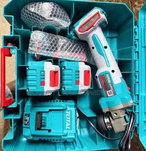 TOTAL Cordless Brushless Angle Grinder + 2 Batteries & Charger