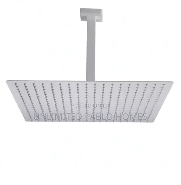 Luxury Matte Black Ceiling Mounted Rain Shower Head - 1