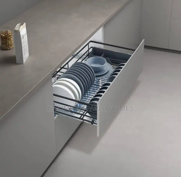 Swing Out Corner Kitchen Organizer - 3-Tier Pull-Out Basket - 1