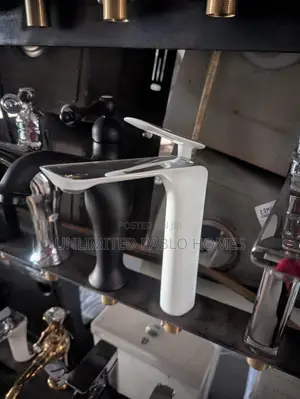 Luxury Modern White Chrome Basin Mixer Tap