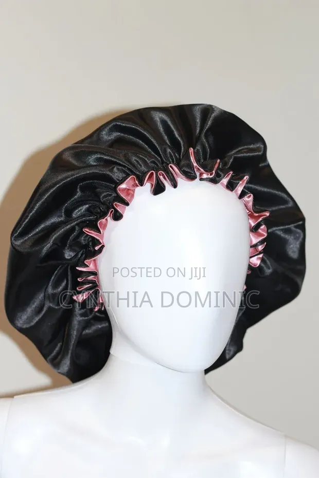 Hair Bonnet - Black - 1