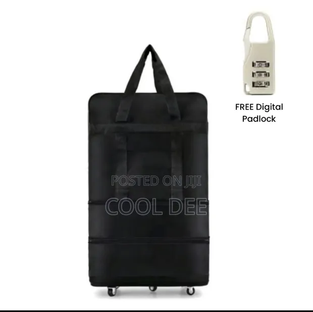 Adjustable Size Wheeled Duffel Bag + Free Digital Padlock - 1
