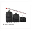 Adjustable Size Wheeled Duffel Bag + Free Digital Padlock - 3