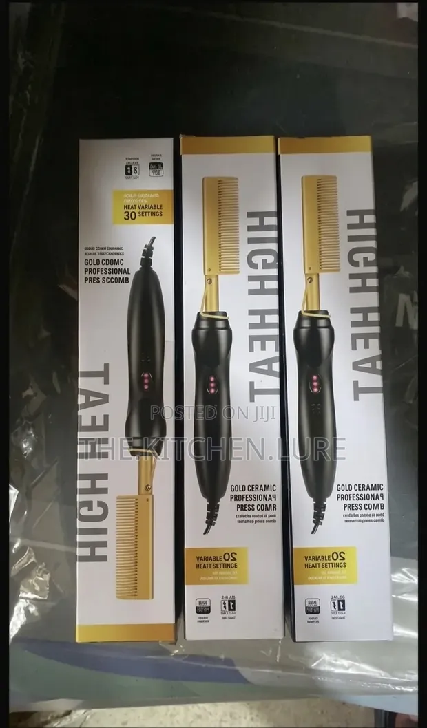 Professional Series Electric Hot Comb Hair Straightener - 1