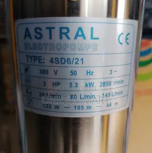 3HP Astral 3-Phase Submersible Pump (100% Copper Coil)