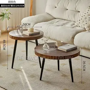 Home Interiors Round Center Table - Brown Glossy