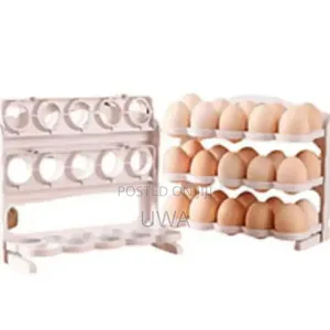 3-Tier Flip Egg Holder Rack / Automatic Egg Storage