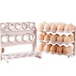 3-Tier Flip Egg Holder Rack / Automatic Egg Storage - 1