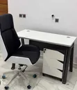 Executive Office Desk with Lockable Drawers & Leather Swivel Chair - 2