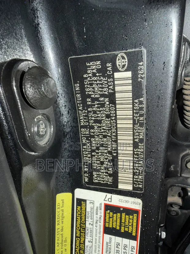 Toyota Camry SE 2012 Black - 1