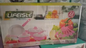 13Pcs LIFEISLE Non-Stick Cookware Set - Pink