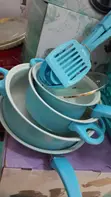 13Pcs LIFEISLE Non-Stick Cookware Set - Pink - 2