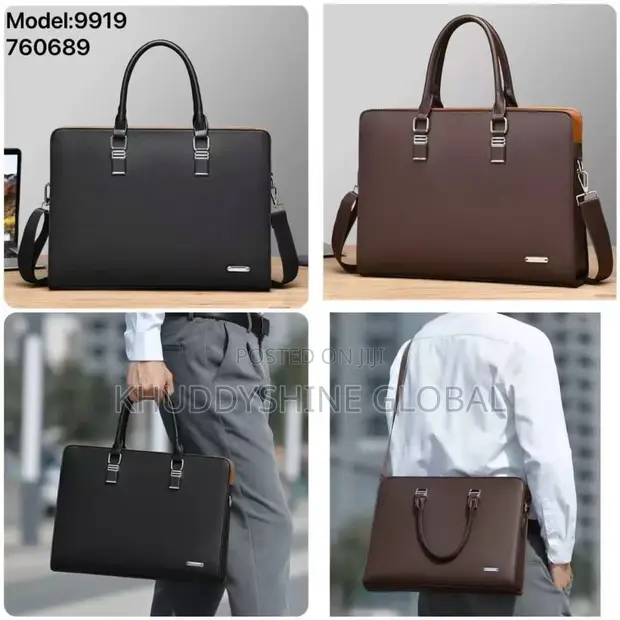 Brand New Genuine Leather Laptop Documents Bag - 1