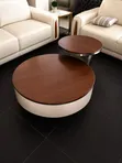 Modern Luxury Center Table - Wood Top Coffee Table - 3