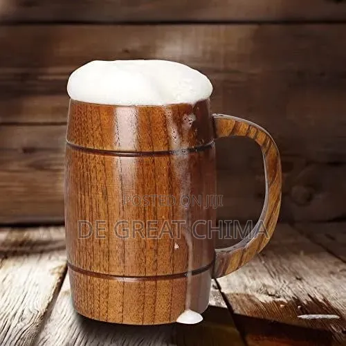 Nature Wooden Mug for Water, Coffee, Beer - 1