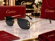 Rimless Sunglasses - Dark Gray Lenses, Gold-Tone Hardware - 2