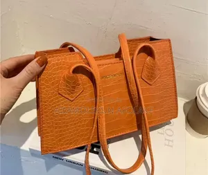 Channel Mini Handbag - Blue Genuine Leather
